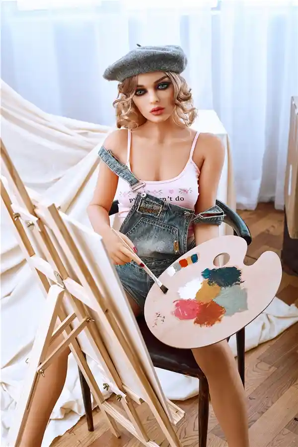 アイアンテックドール - 163cmのフルサイズブロ​​ンドのペインターセックスドール、巨尻のクリスティーナ