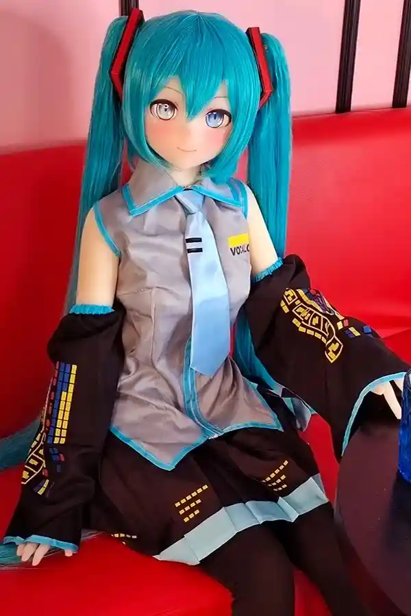 青いツインポニーテールアニメセックスドール初音ミク145cm