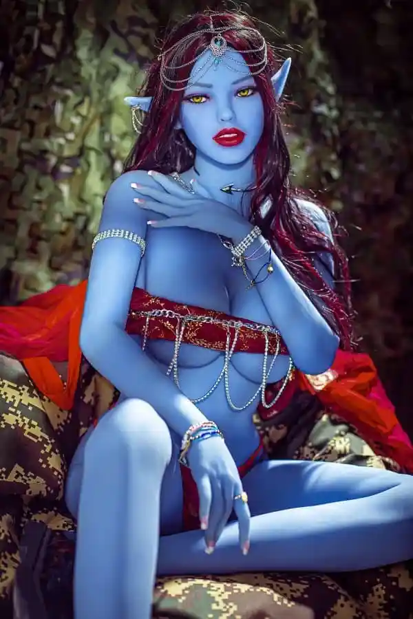 Aibei Doll - 謎めいた魅力的な青いエルフのセックスドールAva（158cm）