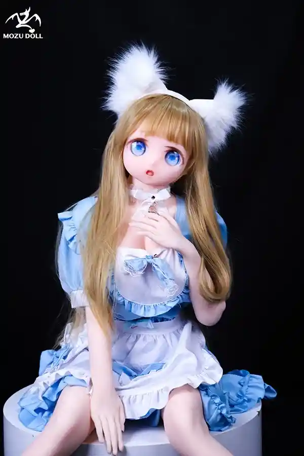 MOZU Doll - アニメ風の可愛い金髪セックスドール Kelly 145cm 衣装付き