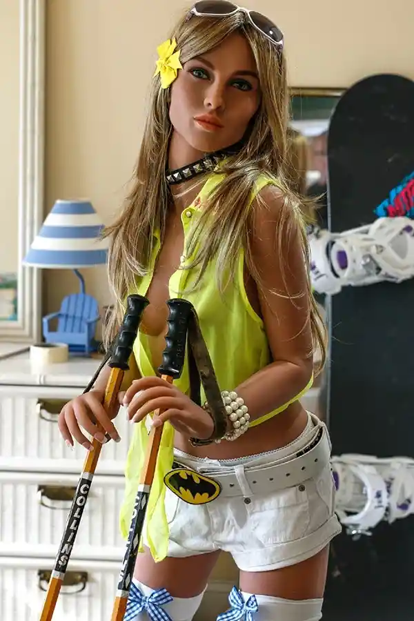 WM Dolls 成熟したブロンドの女性セックスドール Aubrie 155cm 無料の2つ目のヘッド付き